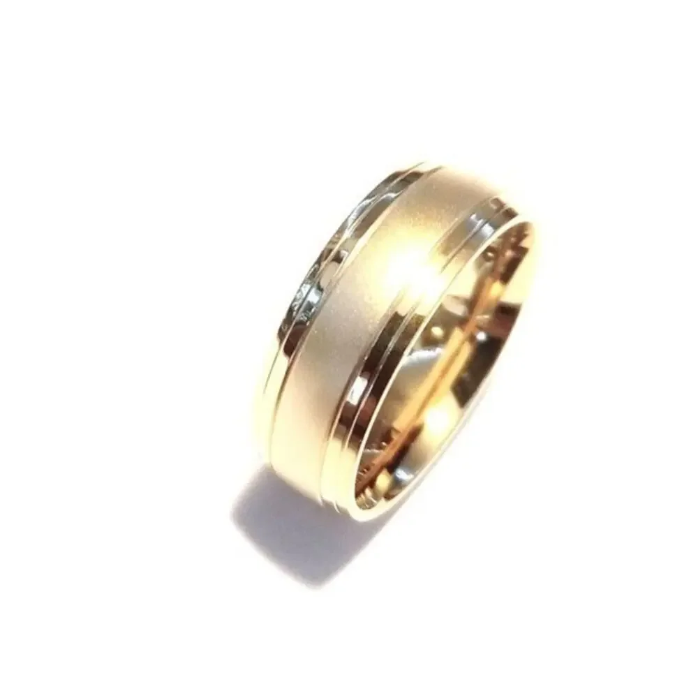 New gold 316L stainless steel ring size 13‎